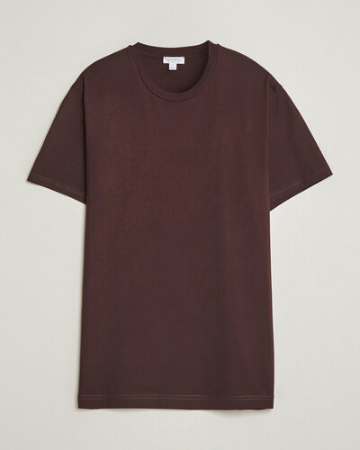 Sunspel Riviera Midweight T-Shirt Dark Brown