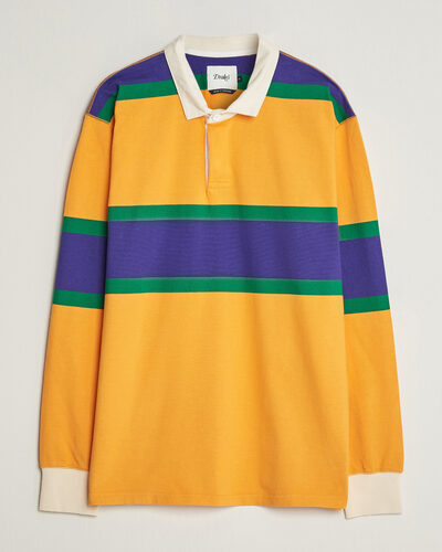 Drake's Block Stripe Rugby Yellow