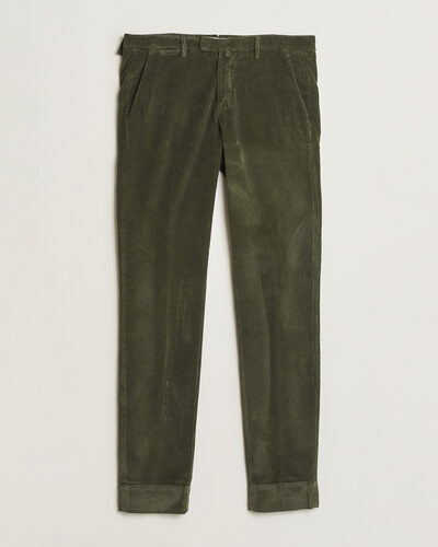 Briglia 1949 Slim Fit Corduroy Trousers Dark Green