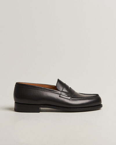 J.M. Weston 180 Penny Loafer Black Calf