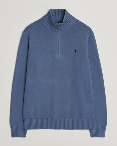 Polo Ralph Lauren Cotton Half Zip Carson Blue