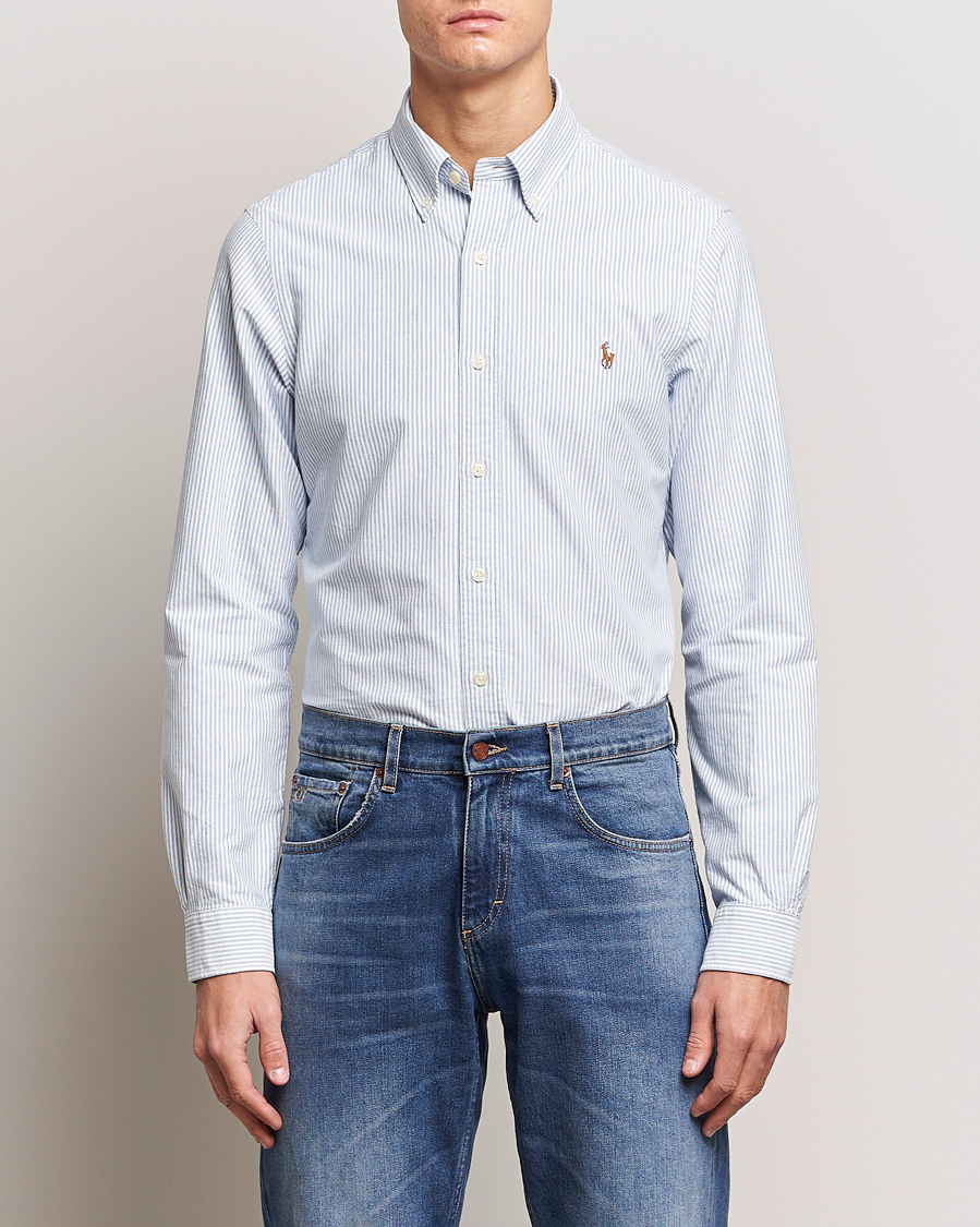 Herren | Special gifts | Polo Ralph Lauren | Slim Fit Shirt Oxford Stripes Blue