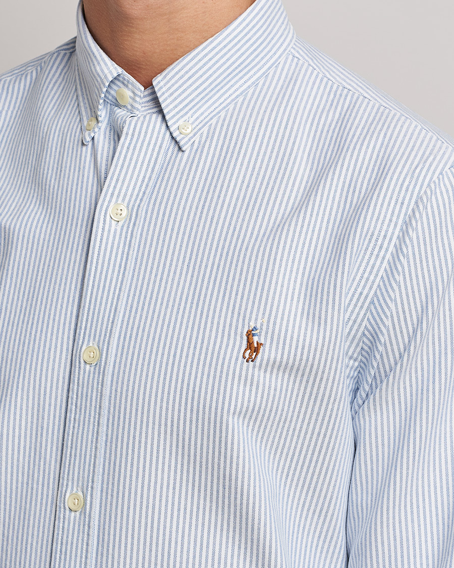 Herren | Hemden | Polo Ralph Lauren | Slim Fit Shirt Oxford Stripes Blue