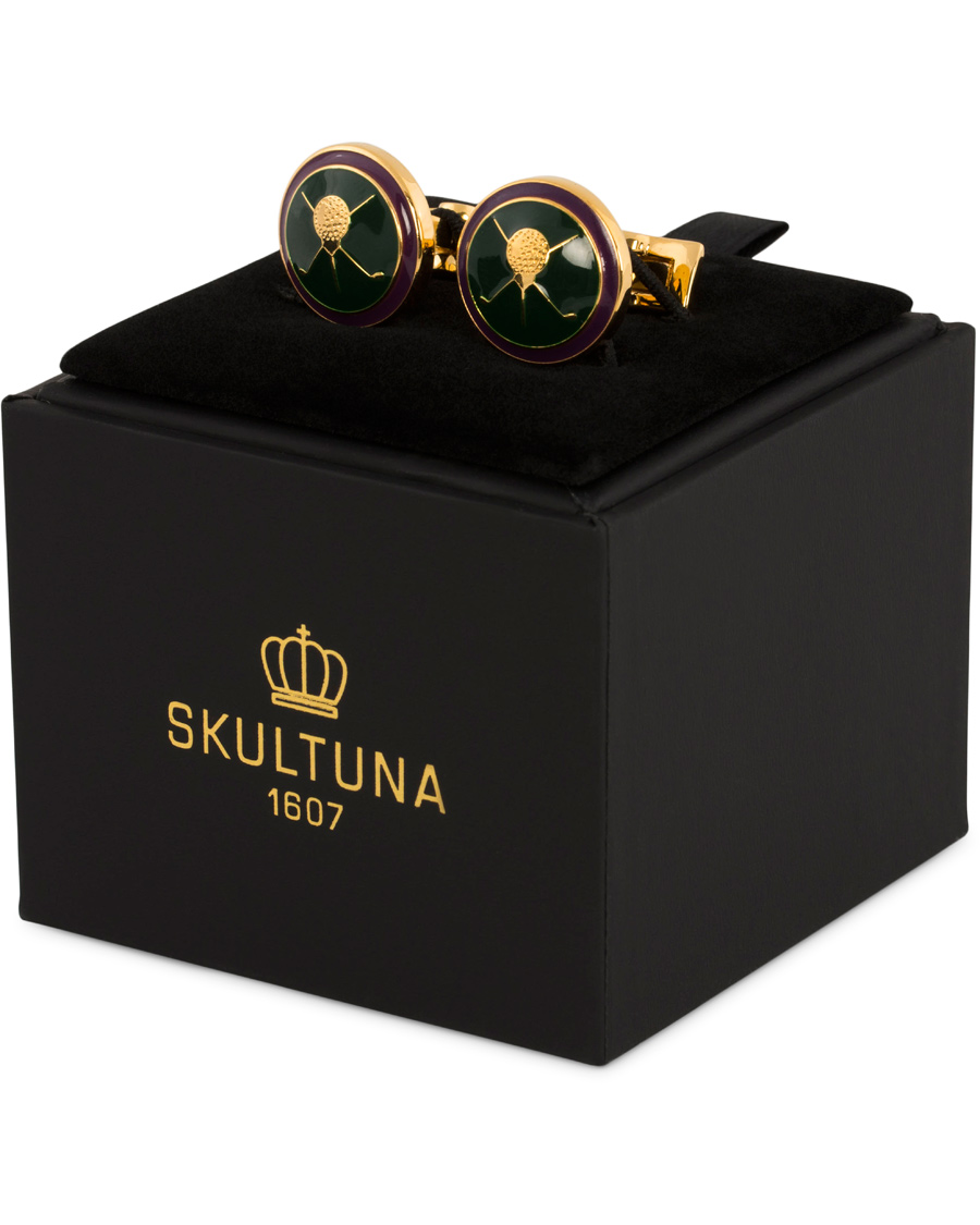 Herren | Skultuna Cuff Links Golf Gold/Green | Skultuna | Cuff Links Golf Gold/Green