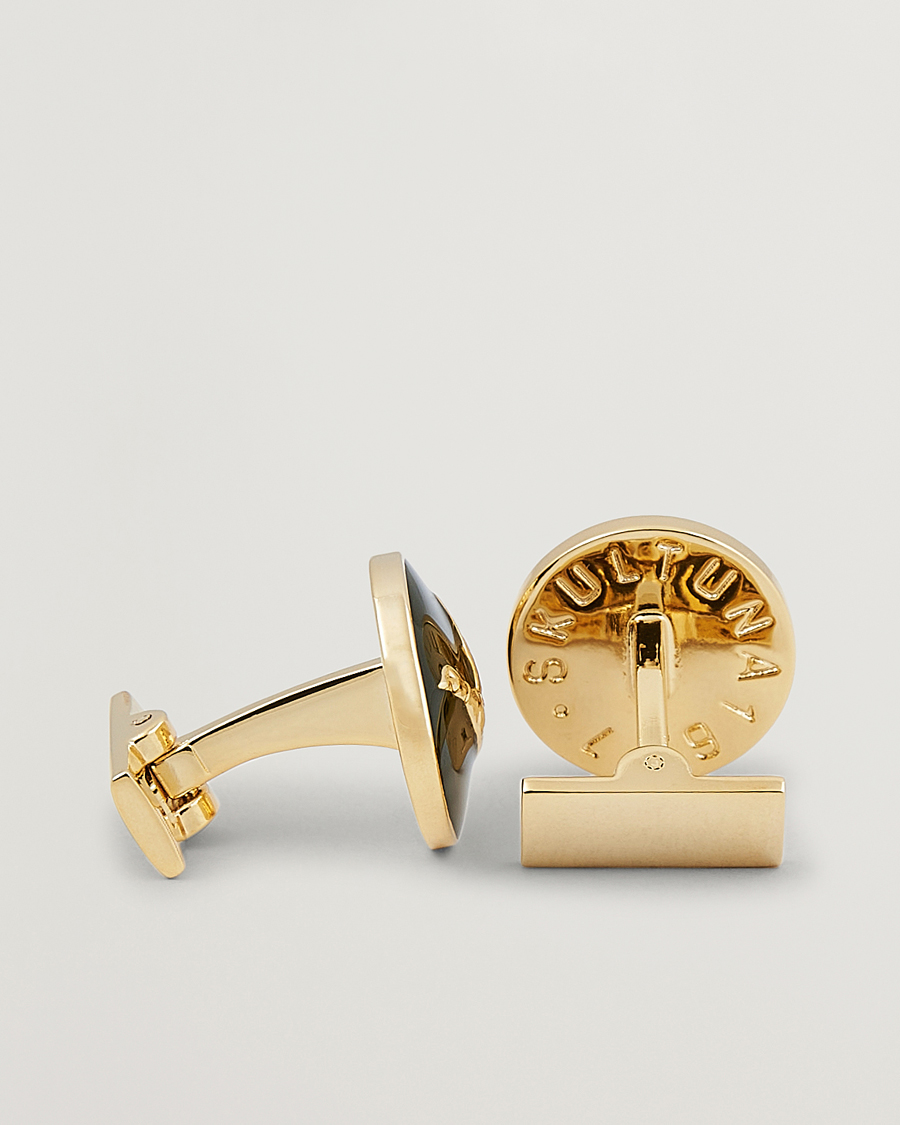 Herren | Skultuna Cuff Links Hunter Flying Duck Gold/Green | Skultuna | Cuff Links Hunter Flying Duck Gold/Green