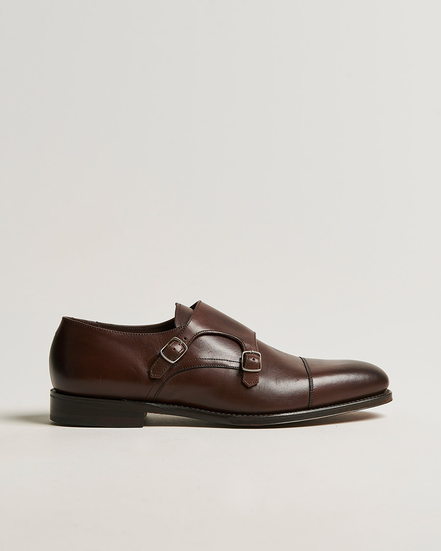 Herren | Loake 1880 Cannon Monkstrap Dark Brown Burnished Calf | Loake 1880 | Cannon Monkstrap Dark Brown Burnished Calf