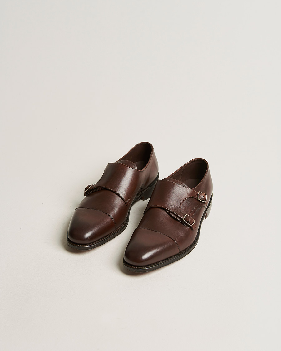 Herren | Loake 1880 Cannon Monkstrap Dark Brown Burnished Calf | Loake 1880 | Cannon Monkstrap Dark Brown Burnished Calf