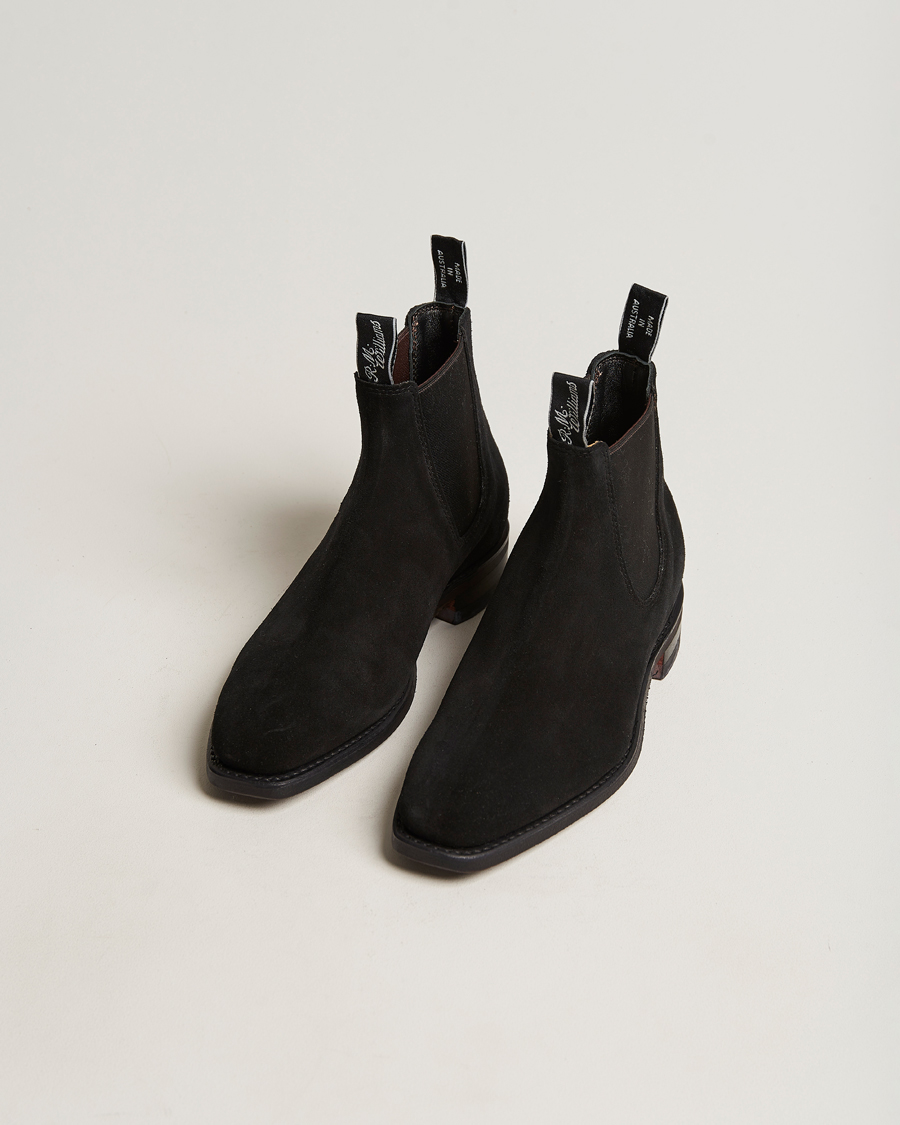 Herren | R.M.Williams Blaxland G Boot Suede Black | R.M.Williams | Blaxland G Boot Suede Black