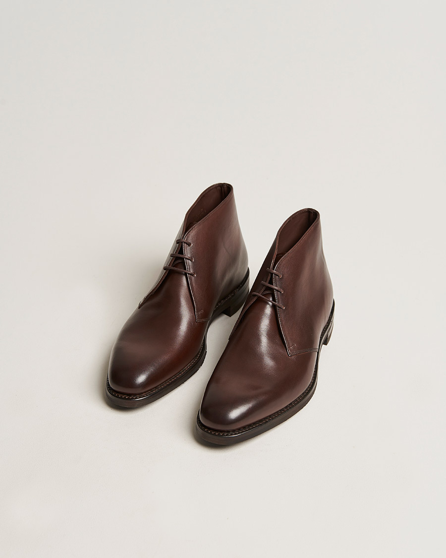 Herren | Handgefertigte Schuhe | Loake 1880 | Pimlico Chukka Boot Dark Brown Calf