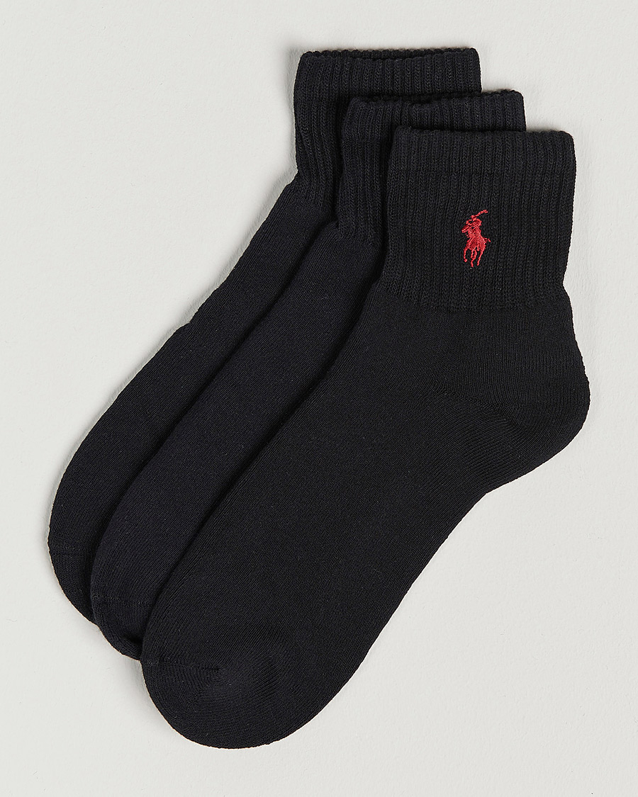 Herren | Unterwäsche | Polo Ralph Lauren | 3-Pack Sport Quarter Socks Black