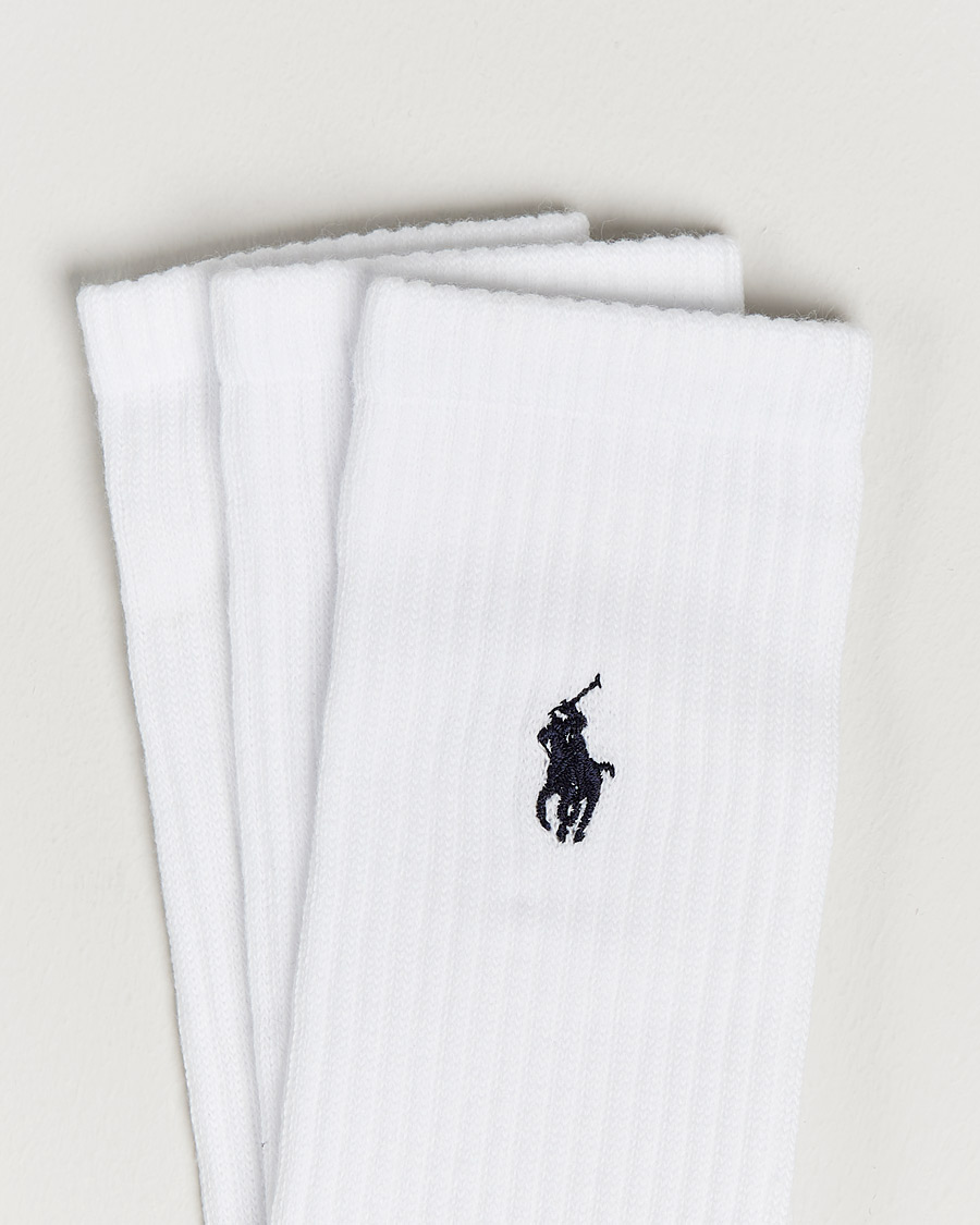Herren | Preppy Authentic | Polo Ralph Lauren | 3-Pack Crew Sock White
