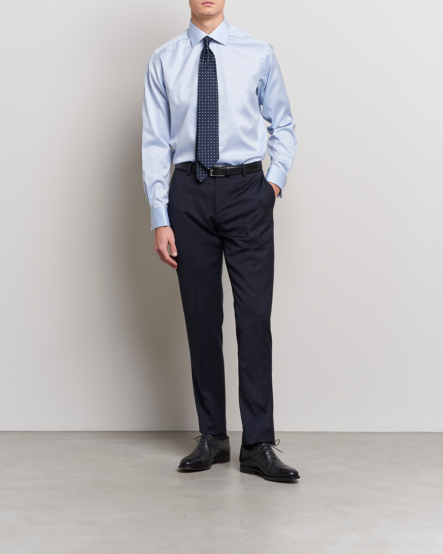 Herren | Hemden | Eton | Contemporary Fit Shirt Double Cuff Blue