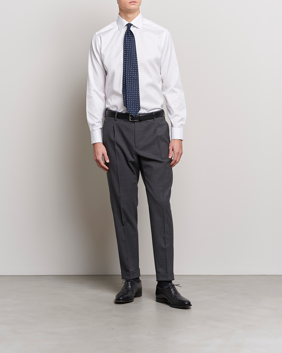 Herren | Kategorie | Eton | Slim Fit Shirt Double Cuff White