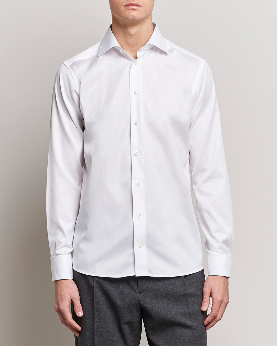 Herren | Cocktail | Eton | Slim Fit Shirt Double Cuff White