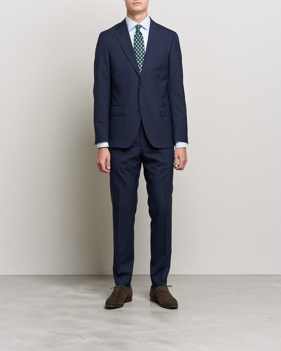 Herren | Sakkos | Oscar Jacobson | Edmund Blazer Super 120's Wool Navy