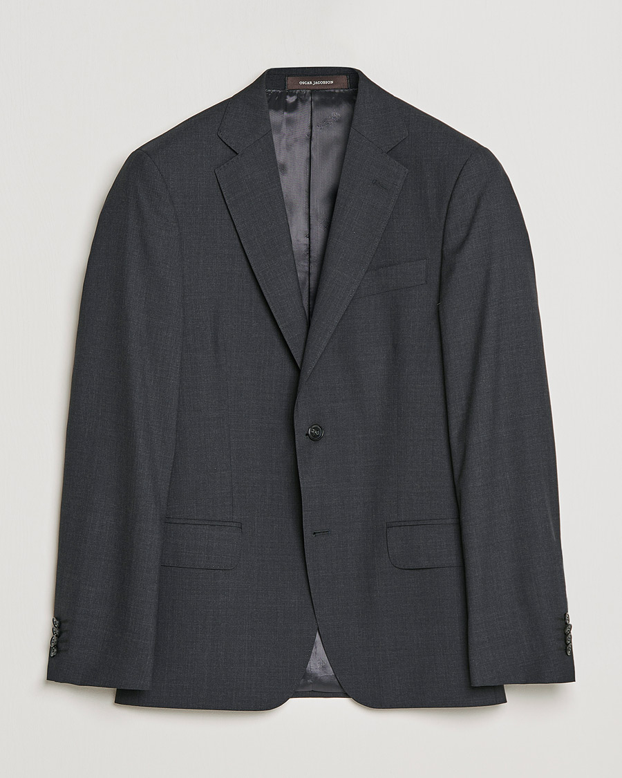 Herren | Sakkos | Oscar Jacobson | Edmund Blazer Super 120's Wool Grey