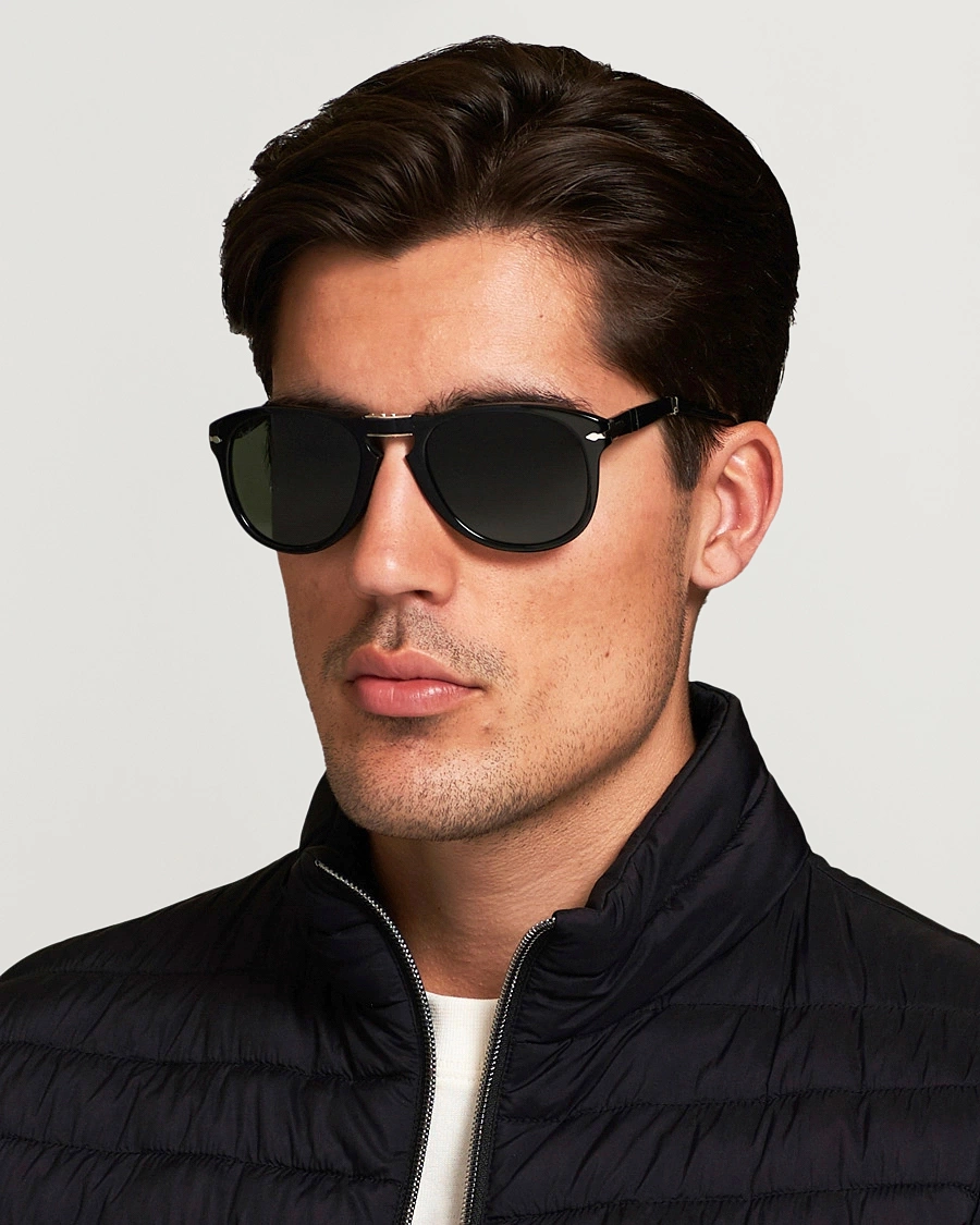 Herren | Sonnenbrillen | Persol | 0PO0714 Folding Sunglasses Black/Crystal Green
