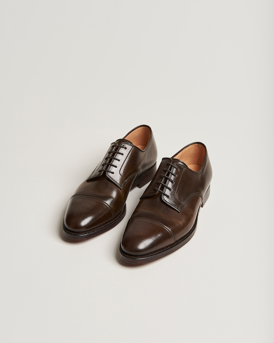 Herren | Handgefertigte Schuhe | Crockett & Jones | Bradford Derby Dark Brown Cordovan
