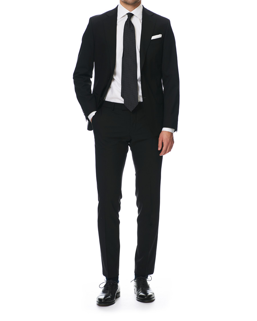 Herren | Hosen | Oscar Jacobson | Damien Trousers Super 120's Wool Black