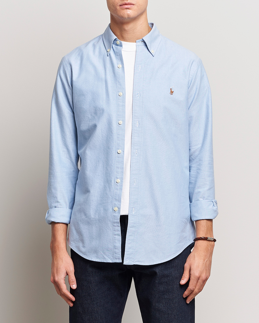 Herren | World of Ralph Lauren | Polo Ralph Lauren | Custom Fit Oxford Shirt Blue