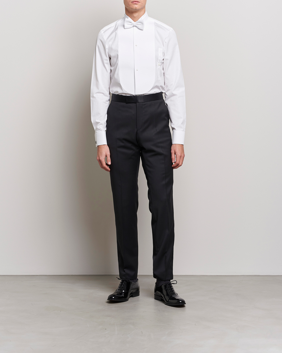 Herren | Hemden | Stenströms | Slimline Astoria Stand Up Collar Evening Shirt White