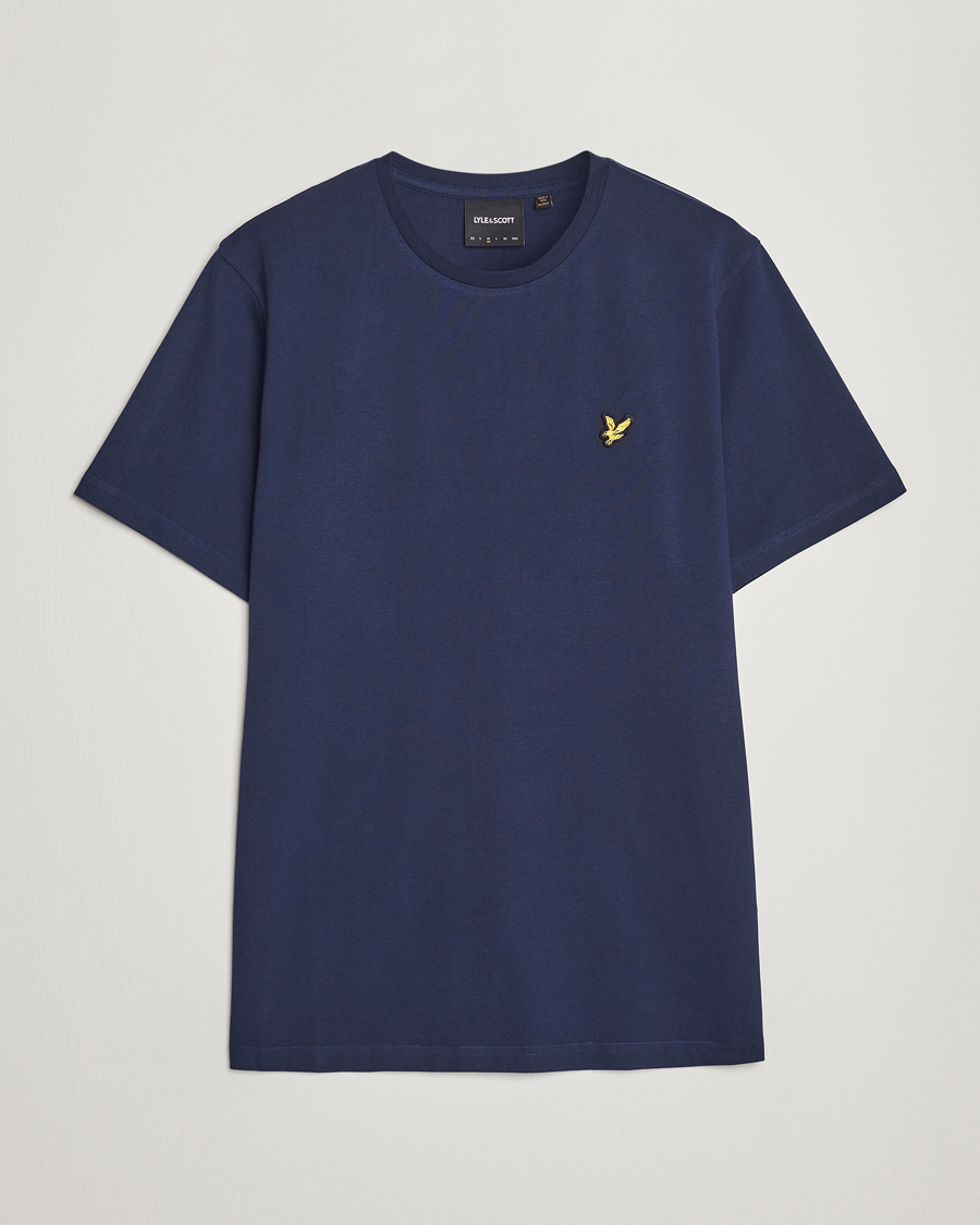 Herren | T-Shirts | Lyle & Scott | Crew Neck Organic Cotton T-Shirt Dark Navy