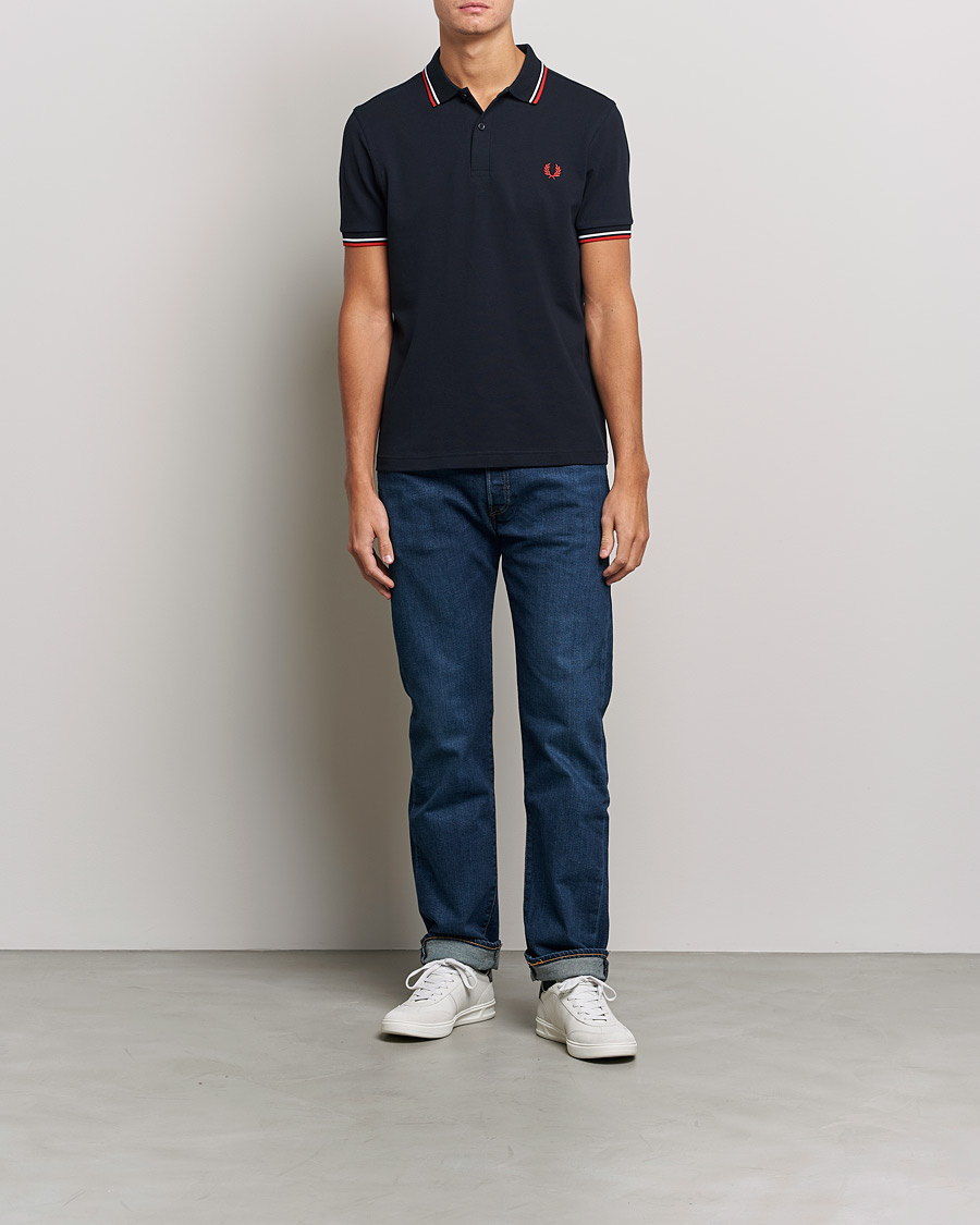 Herren | Poloshirts | Fred Perry | Twin Tipped Polo Shirt Navy