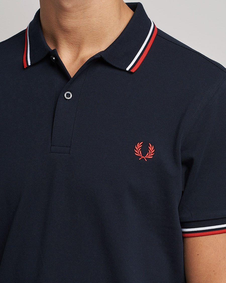 Herren | Poloshirts | Fred Perry | Twin Tipped Polo Shirt Navy