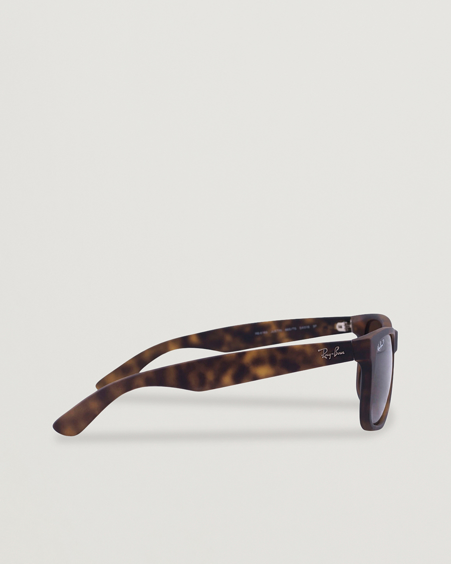Herren | Sonnenbrillen | Ray-Ban | 0RB4165 Justin Polarized Wayfarer Sunglasses Havana/Brown