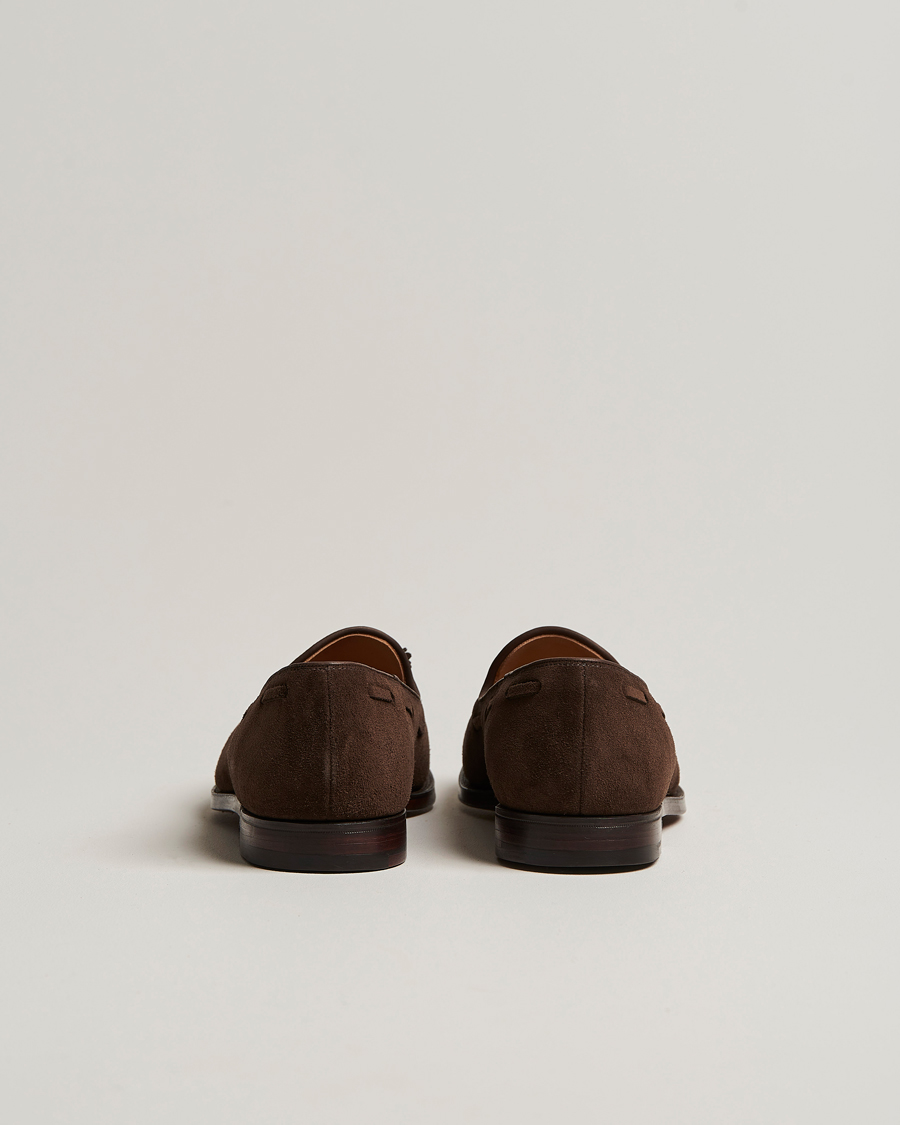 Herren | Loafer | Crockett & Jones | Cavendish Tassel Loafer Dark Brown Suede