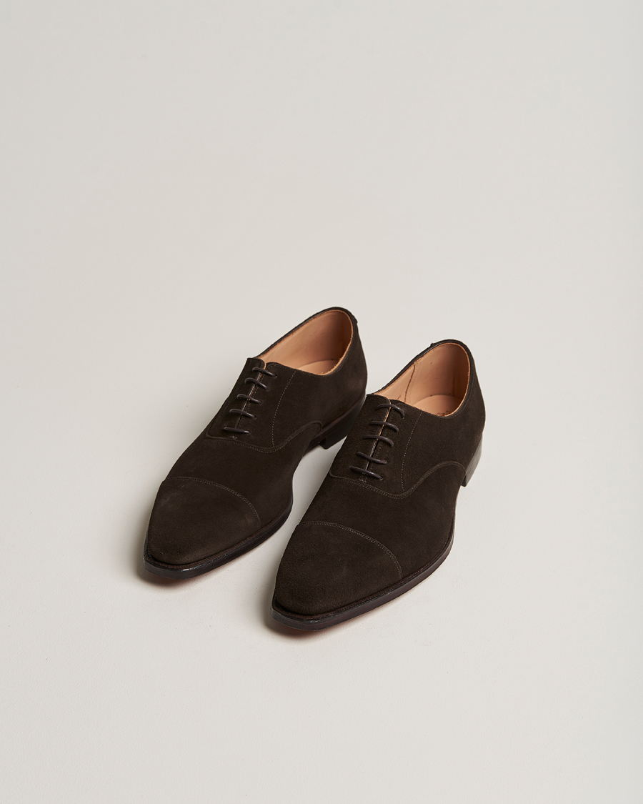 Herren | Crockett & Jones Hallam Oxford Espresso Suede | Crockett & Jones | Hallam Oxford Espresso Suede
