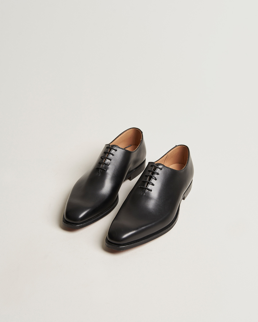 Herren | Handgefertigte Schuhe | Crockett & Jones | Alex Wholecut Oxford Black Calf