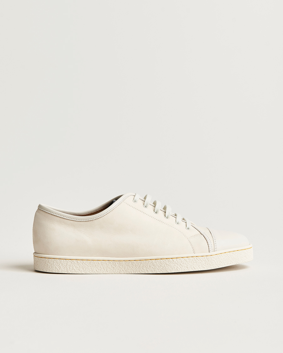 Herren | John Lobb Levah Sneaker Chalk Velveteen Calf | John Lobb | Levah Sneaker Chalk Velveteen Calf