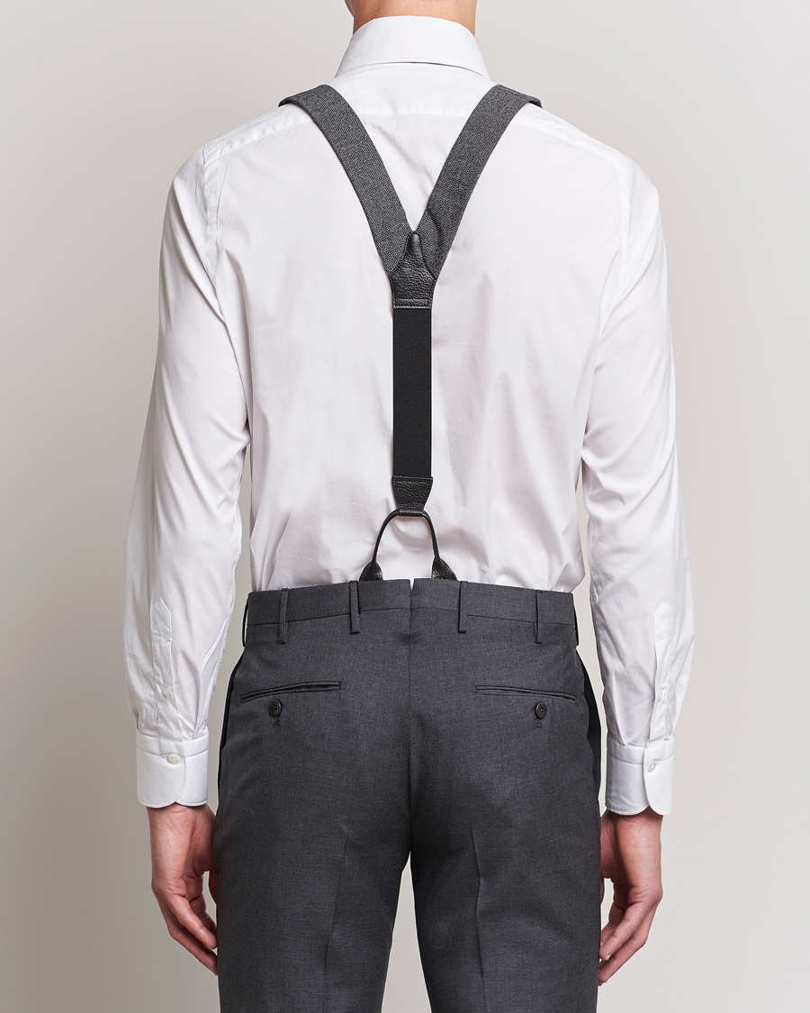 Herren | Hosenträger | Albert Thurston | Donegal Tweed Braces 40mm Dark Grey