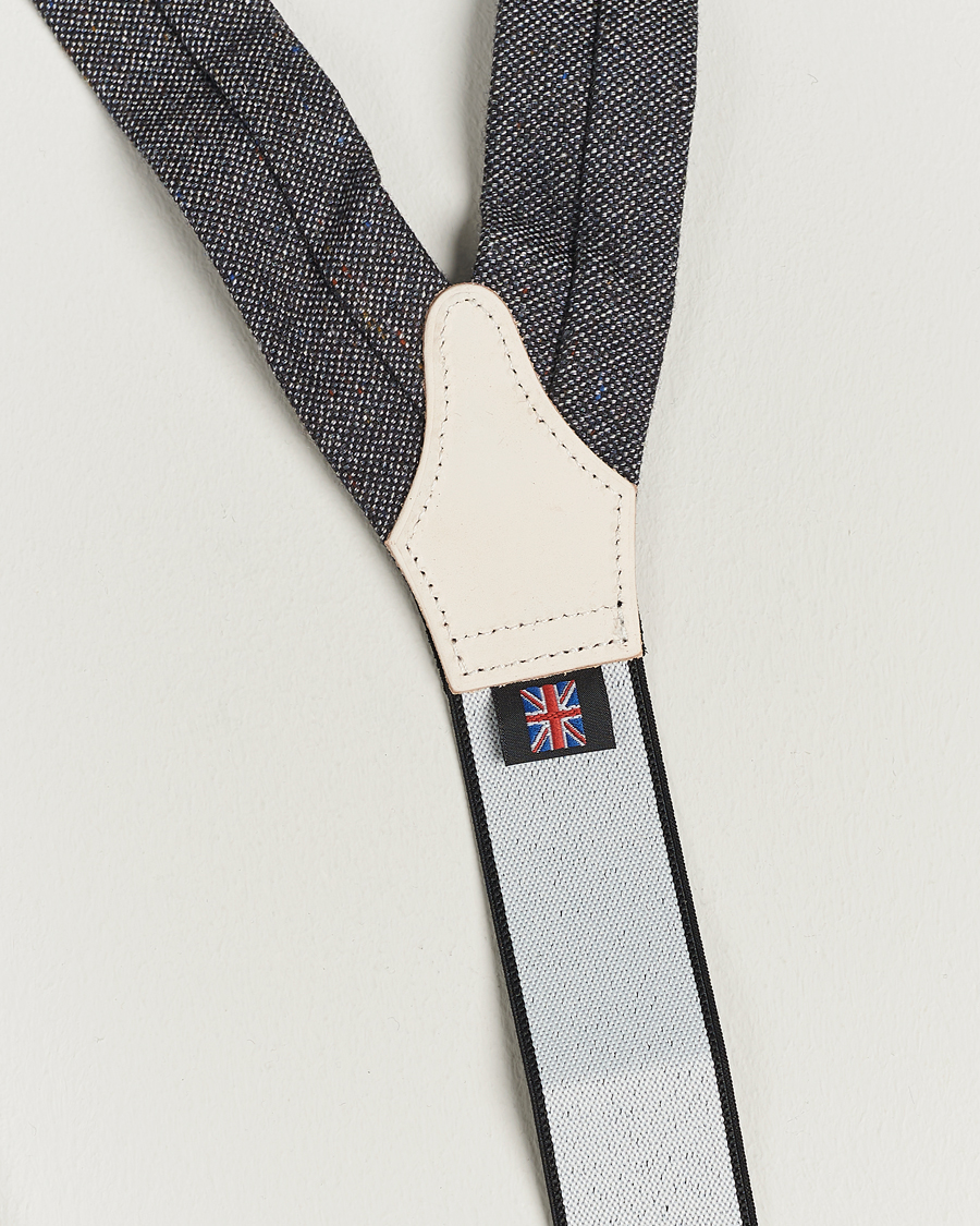 Herren | Hosenträger | Albert Thurston | Donegal Tweed Braces 40mm Dark Grey 