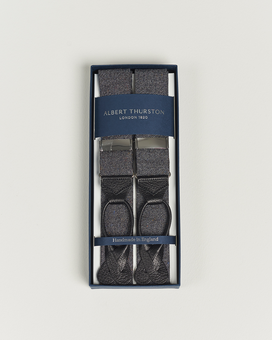 Herren | Hosenträger | Albert Thurston | Donegal Tweed Braces 40mm Dark Grey