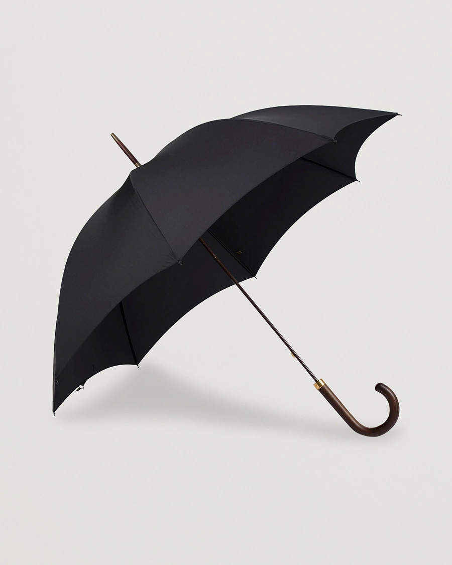Herren | Regenschirme | Fox Umbrellas | Polished Hardwood Umbrella Black