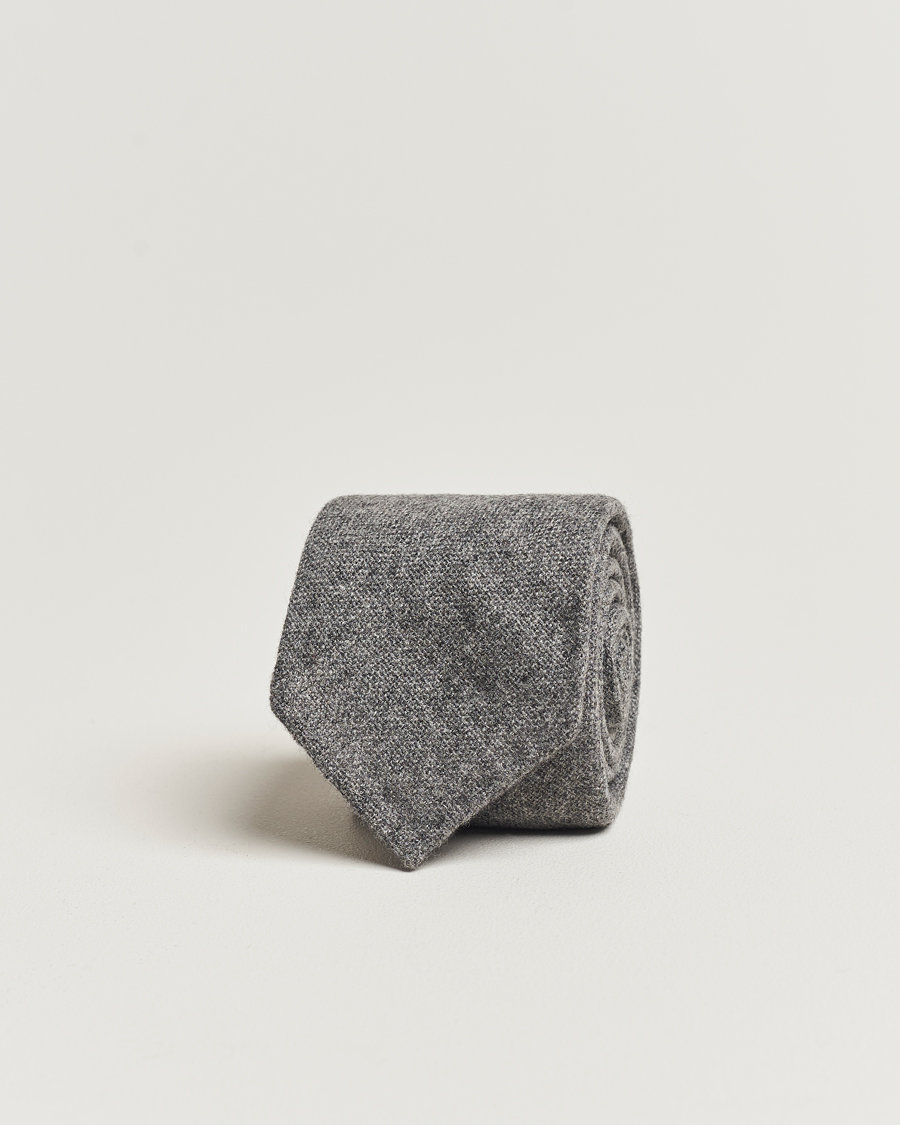 Herren | Drake's Cashmere 8 cm Tie Light Grey | Drake's | Cashmere 8 cm Tie Light Grey