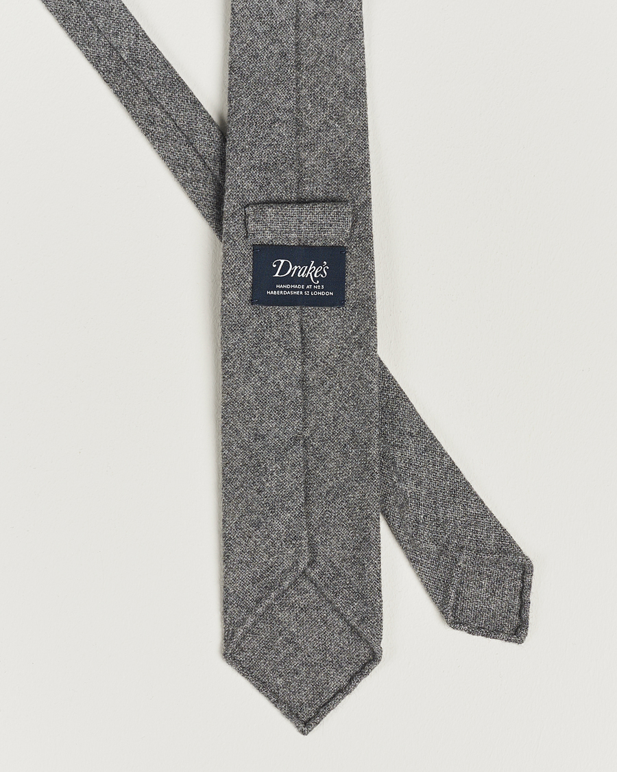 Herren | Drake's Cashmere 8 cm Tie Light Grey | Drake's | Cashmere 8 cm Tie Light Grey