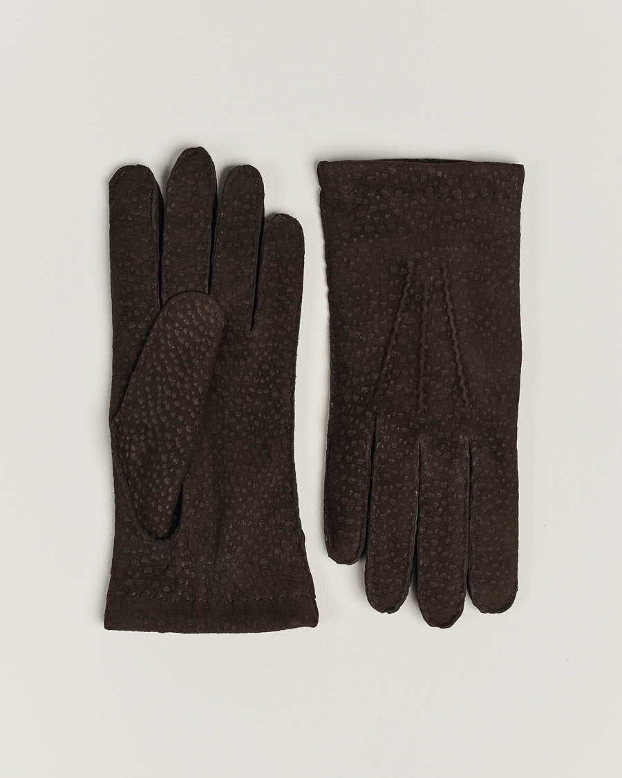 Herren | Hestra Carpincho Handsewn Cashmere Glove Espresso Brown | Hestra | Carpincho Handsewn Cashmere Glove Espresso Brown
