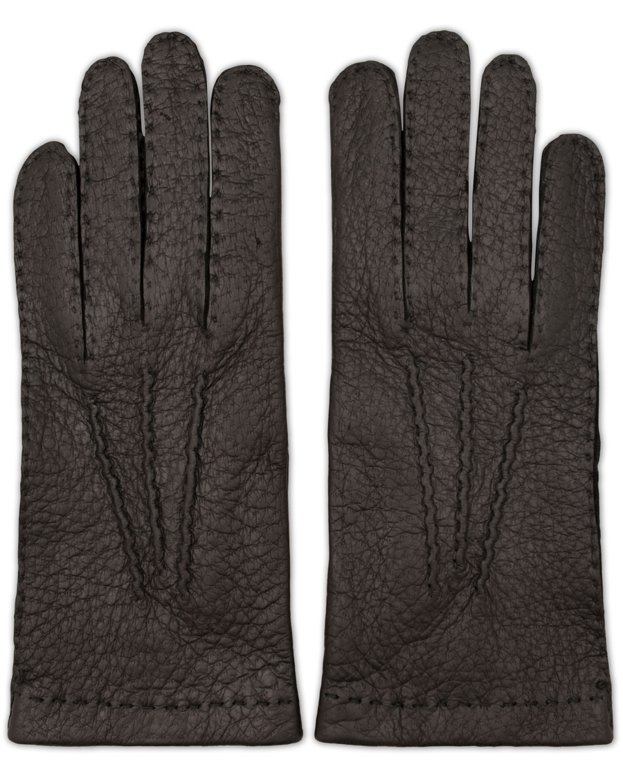 Herren | Hestra Peccary Handsewn Unlined Glove Black | Hestra | Peccary Handsewn Unlined Glove Black