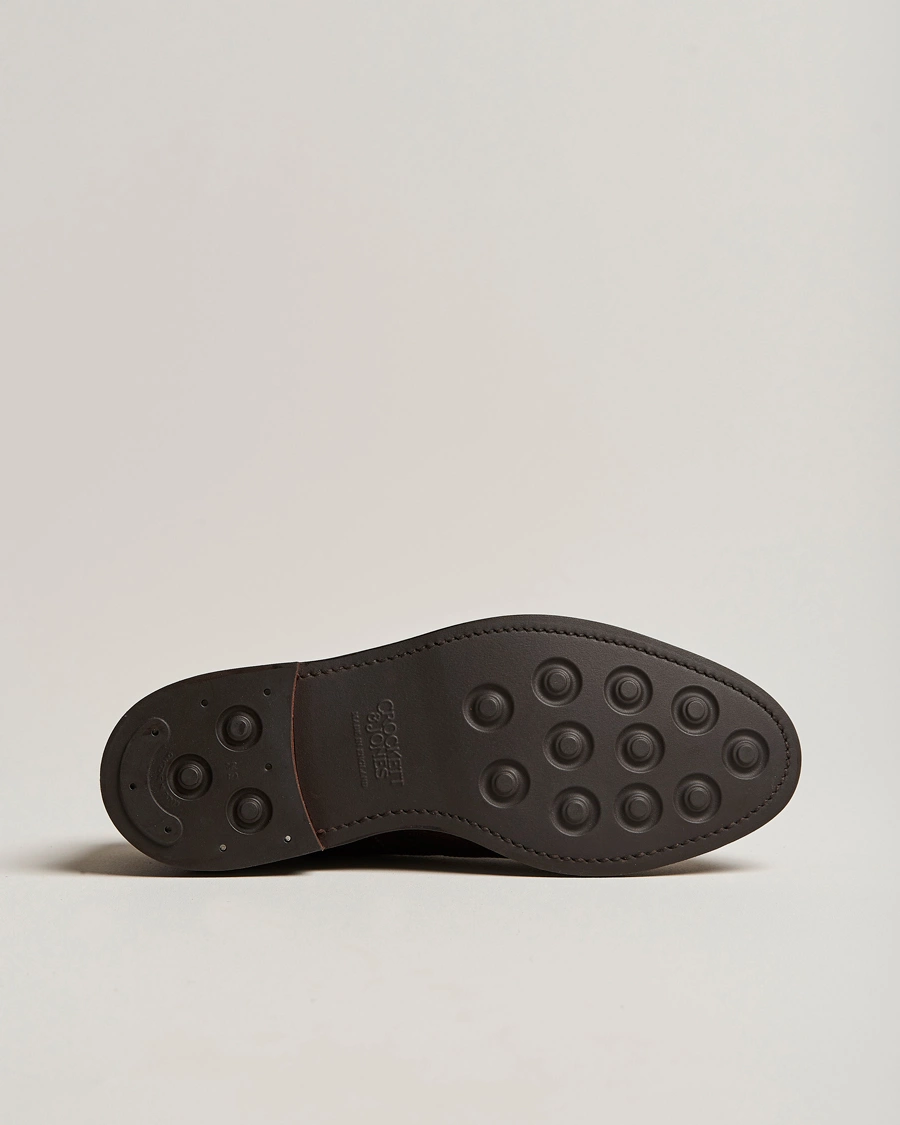 Herren | Brogue | Crockett & Jones | Pembroke Derbys Dark Brown Grained Calf
