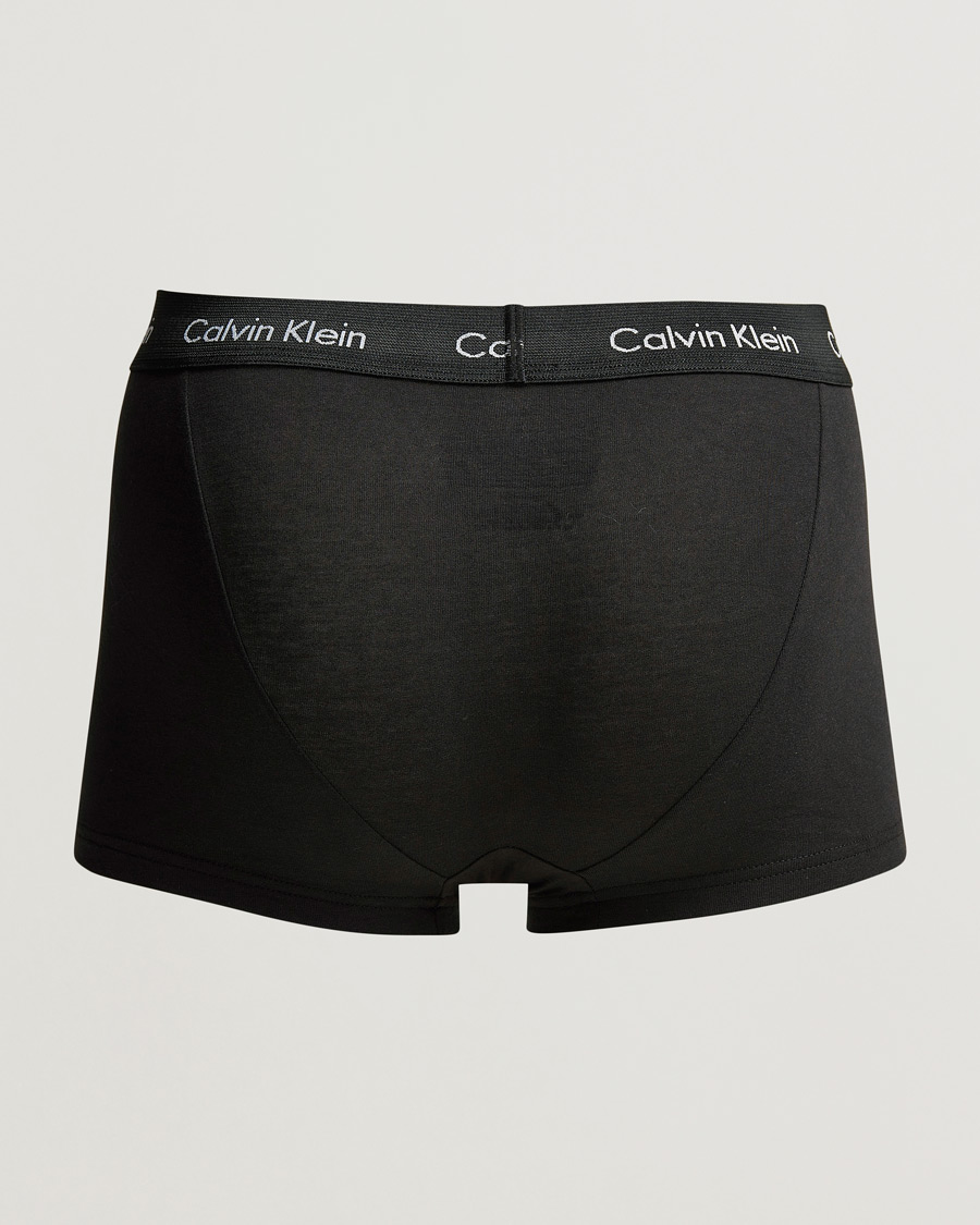 Herren | Trunks | Calvin Klein | Cotton Stretch Low Rise Trunk 3-pack Blue/Black/Cobolt