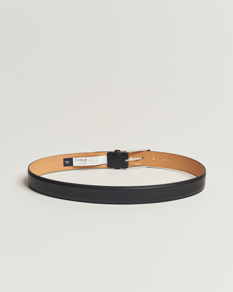 Herren | Gürtel | Tiger of Sweden | Helmi Leather 3,5 cm Belt Black