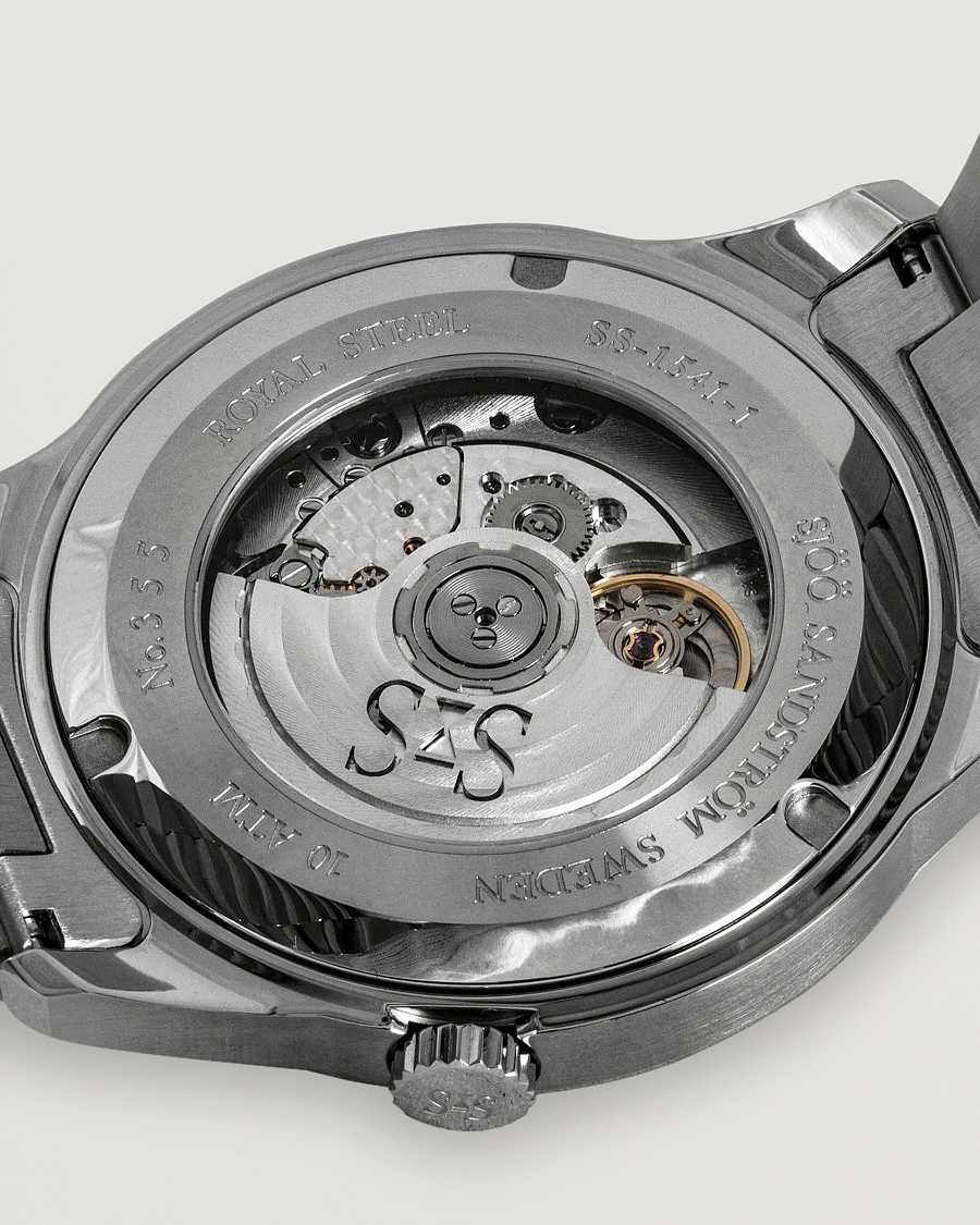 Herren | Fine watches | Sjöö Sandström | Royal Steel Classic 41mm Black and Steel