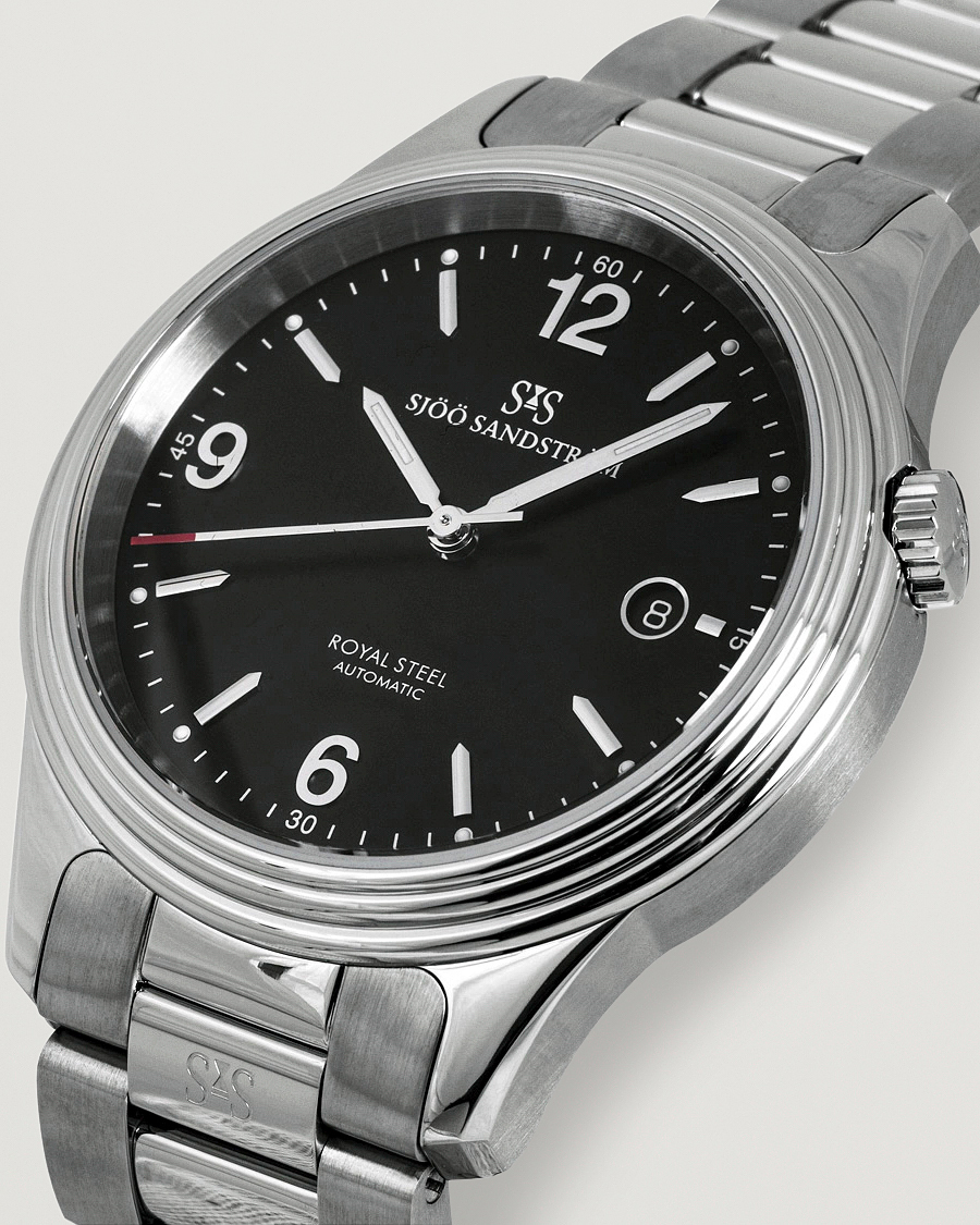 Herren | Sjöö Sandström Royal Steel Classic 41mm Black and Steel | Sjöö Sandström | Royal Steel Classic 41mm Black and Steel