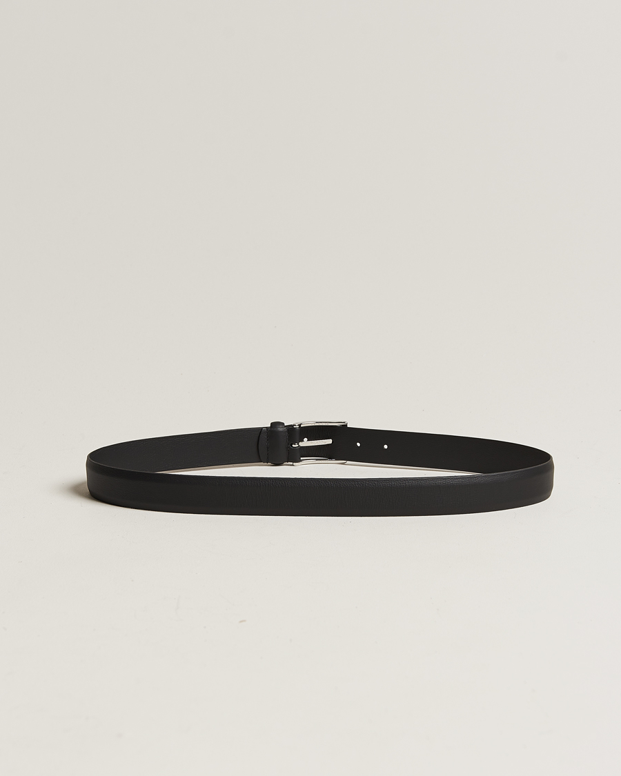 Herren | Italian Department | Anderson's | Double Nappa Calf 3 cm Belt Black