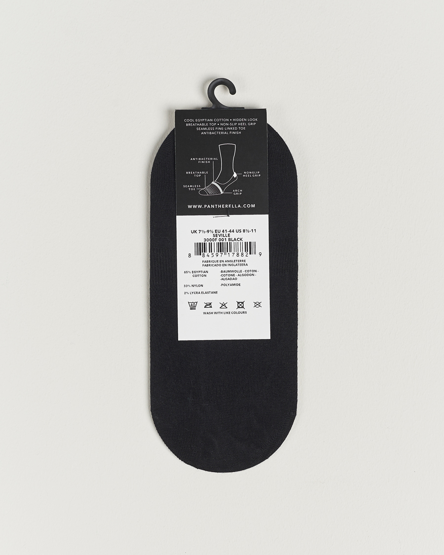 Herren | Sneaker | Pantherella | Footlet Cotton/Nylon Sock Black