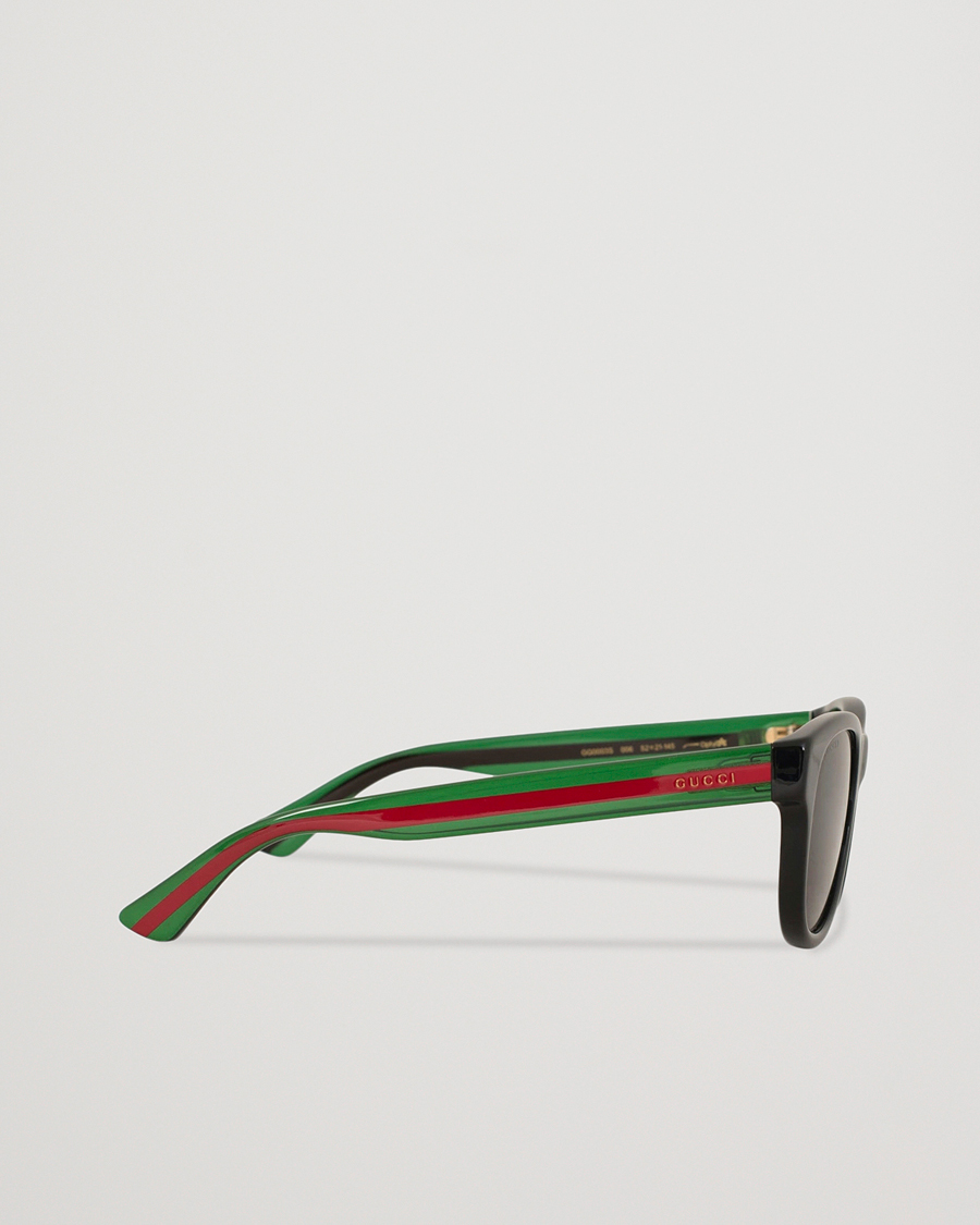 Herren | Gucci GG0003S Sunglasses Black/Green/Grey | Gucci | GG0003S Sunglasses Black/Green/Grey