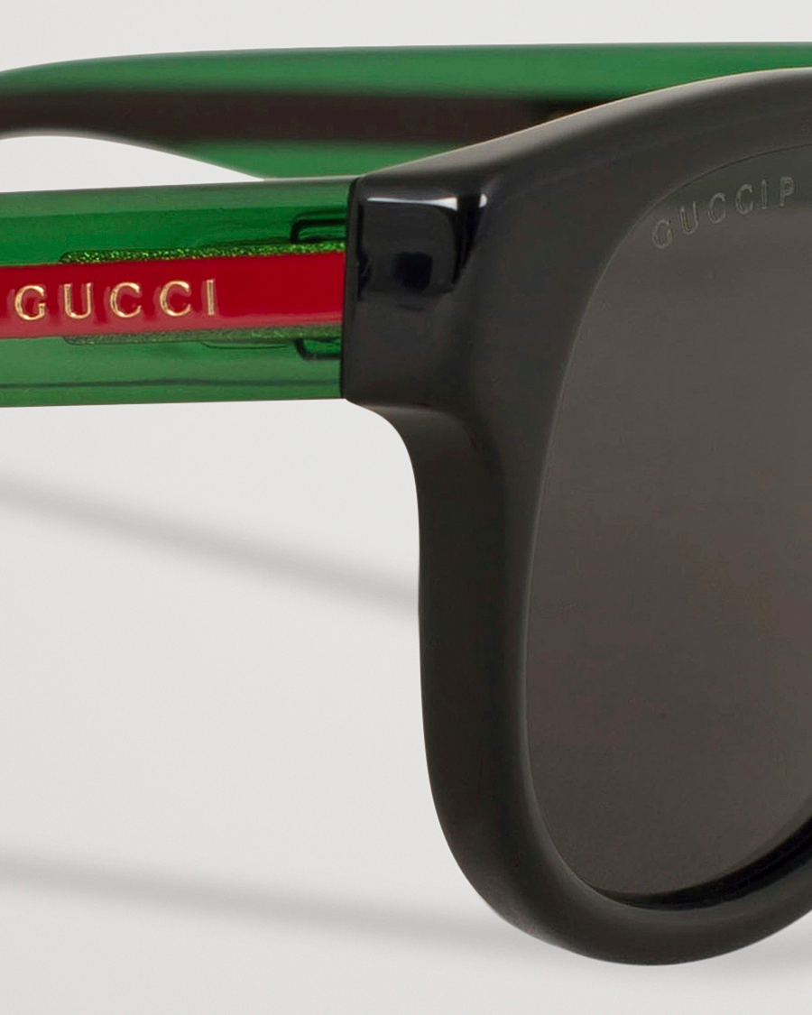 Herren | Gucci GG0003S Sunglasses Black/Green/Grey | Gucci | GG0003S Sunglasses Black/Green/Grey